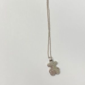 Silver Tous pendant and chain